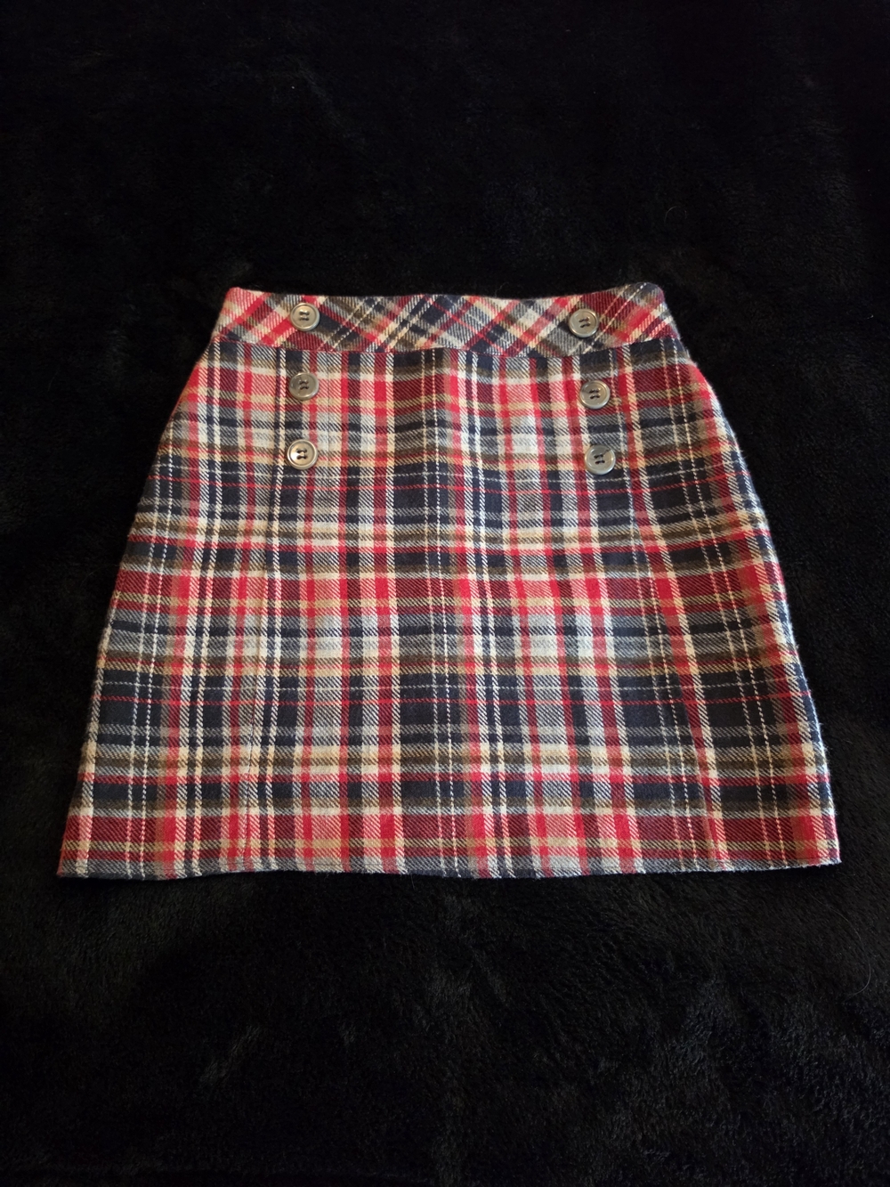 Olé by Koton Plaid Button-Accent Mini Skirt